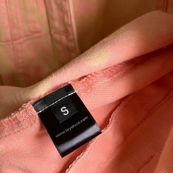 ⭐️ NEW Loyd/Ford small pink boutique distressed jacket denim rock luxury - Picture 6 of 7